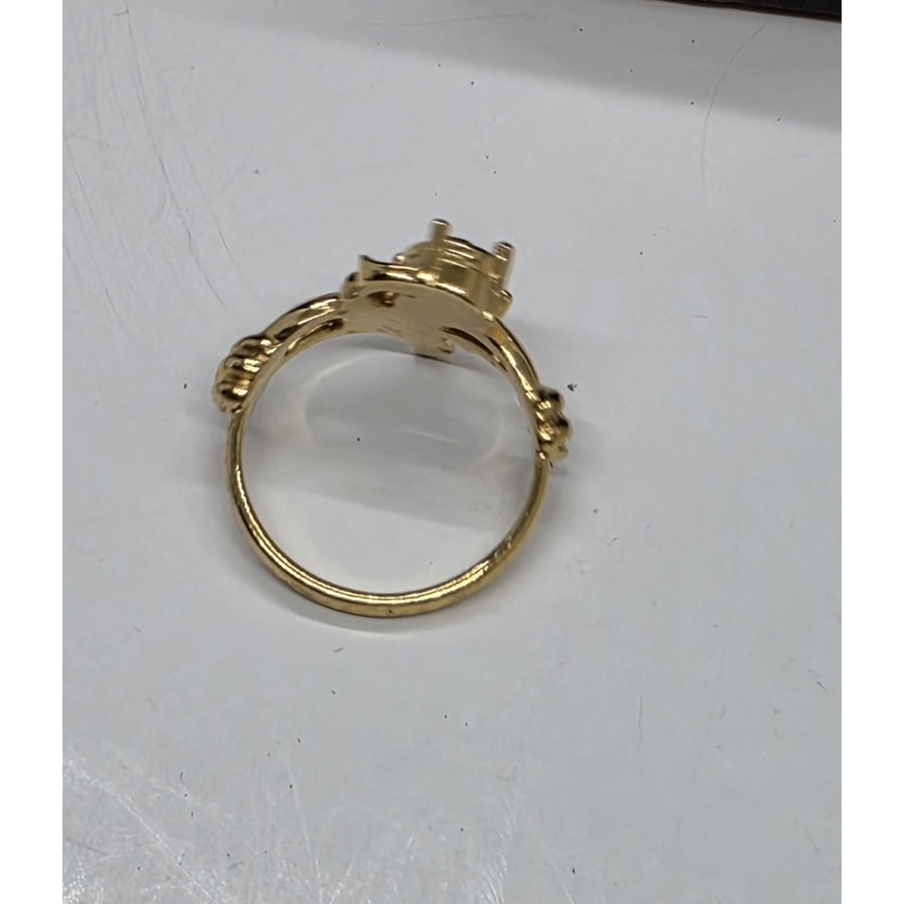 VINTAGE ESTATE AVON FAUX AMETHYST RHINESTONE GOLD TONE COLLECTION RING SIZE 7 - Picture 5 of 9
